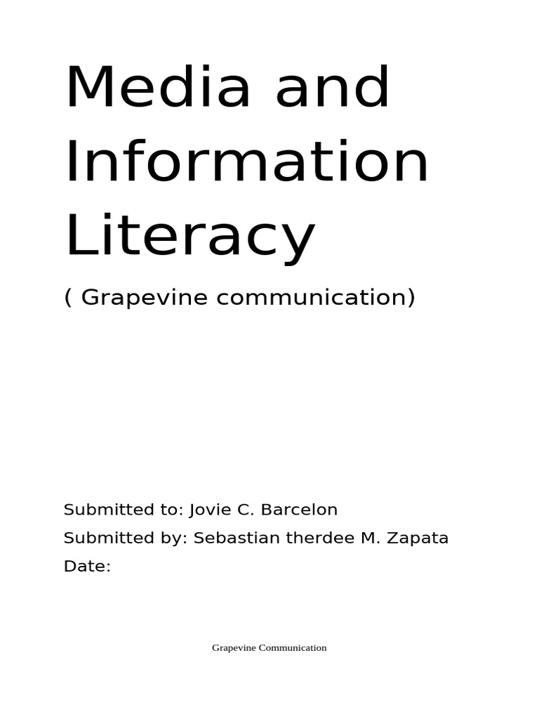 Media And Information Literacy Pdf