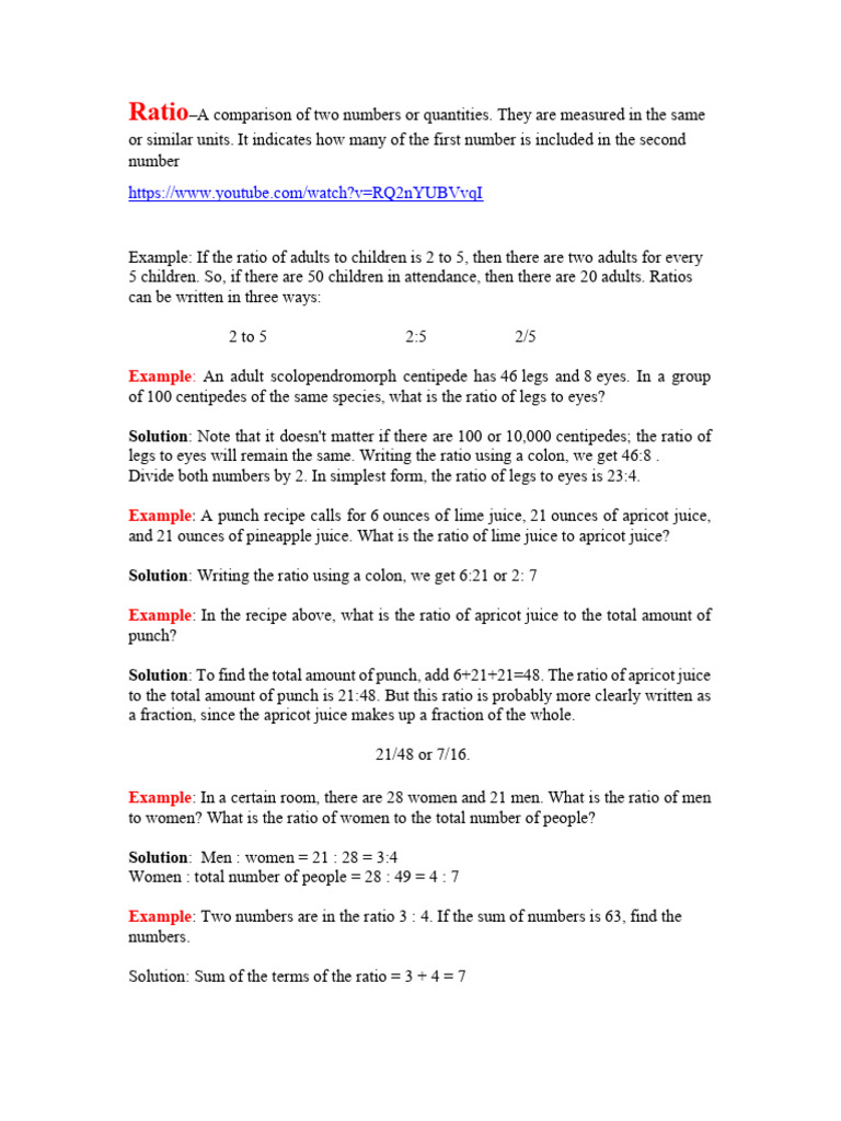 Understanding Ratios, Rates, and Proportions | PDF | Ratio | Reaction Rate