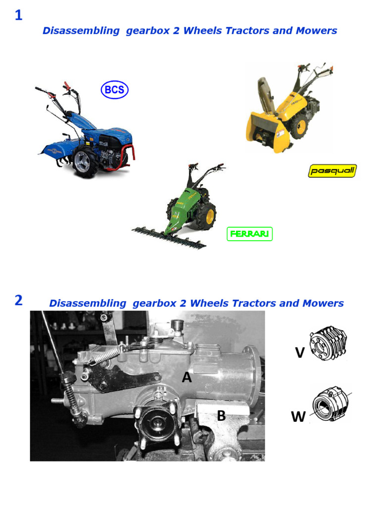 Gearbox Disassembly for Tractors & Mowers | PDF | Tractor | Gear
