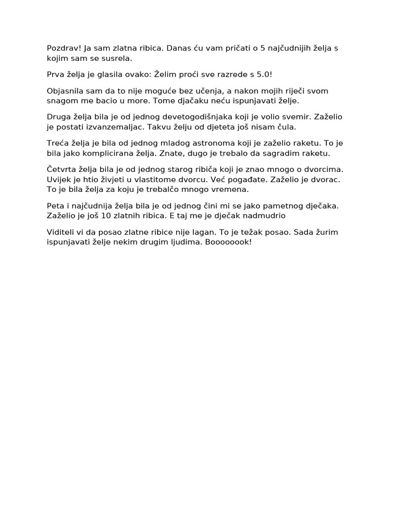 Zlatna Ribica | PDF