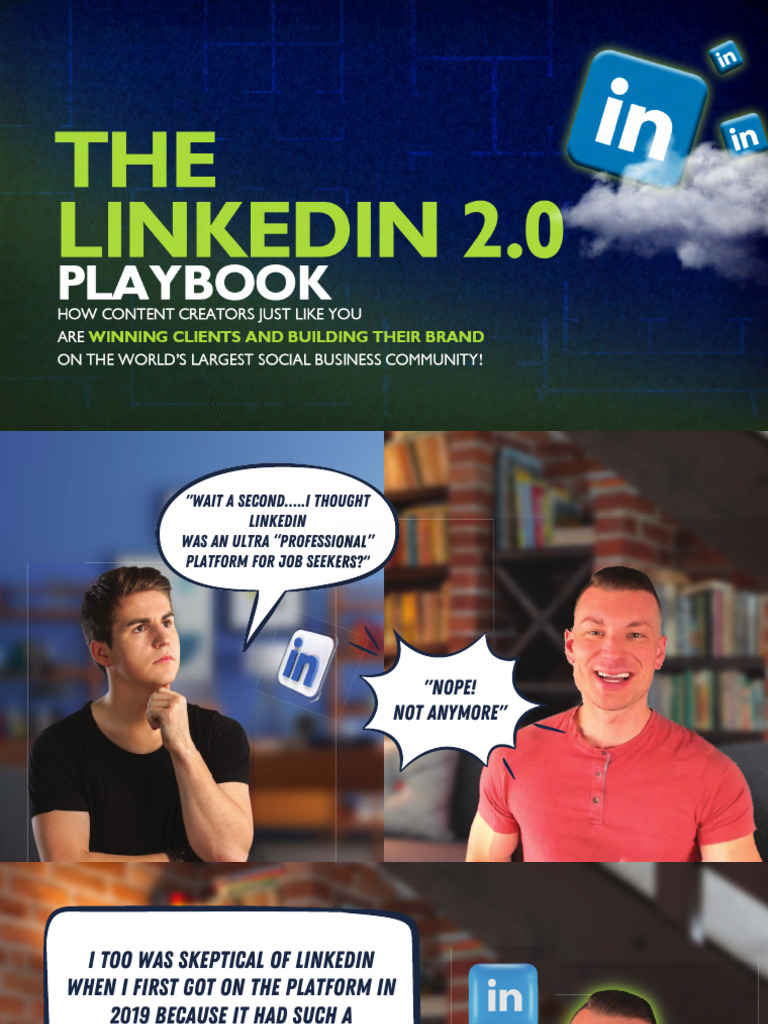 The Linkedin 2 0 Playbook Pdf Linked In