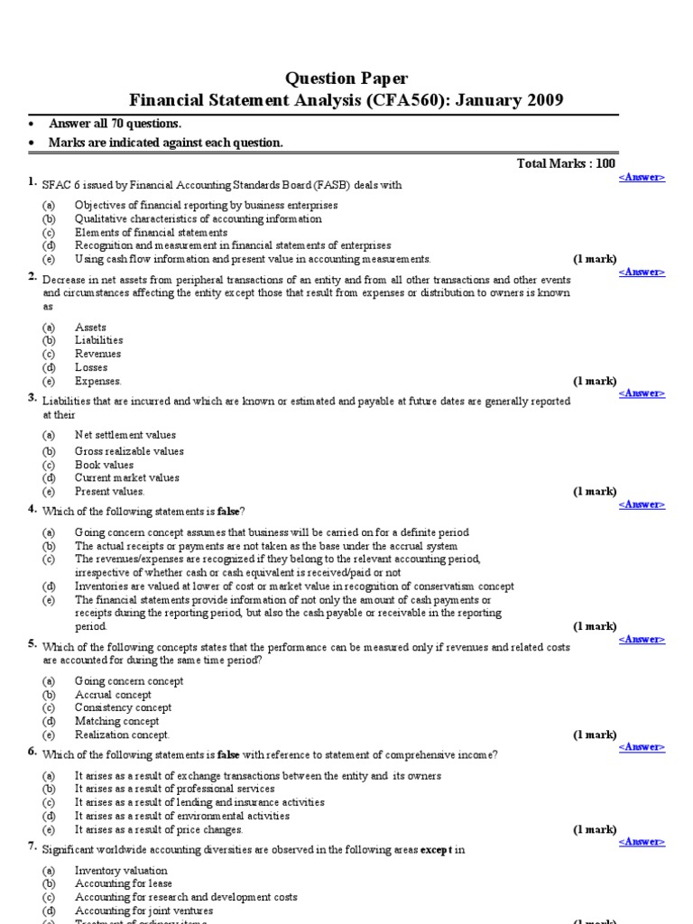Financial Statement Analysis Exam Debits And Credits Bonds (Finance)