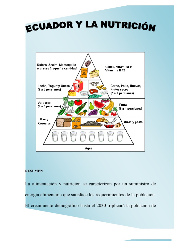 Estado nutricional y maná en Ecuador | PDF