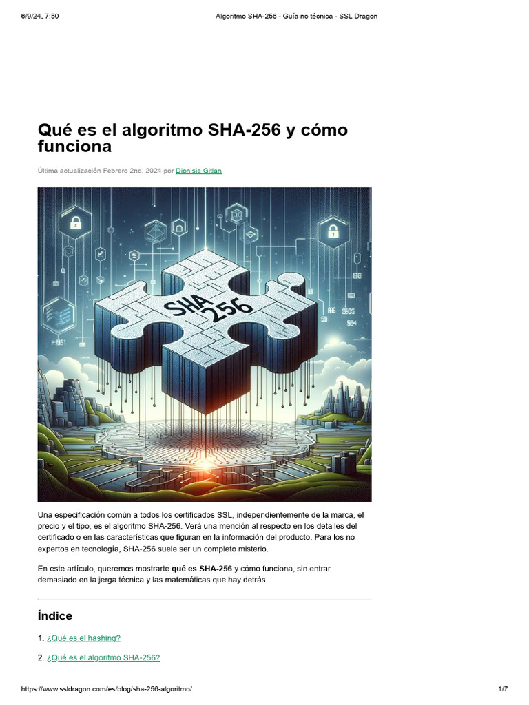 Entendiendo el algoritmo SHA-256 | PDF | Transport Layer Security ...