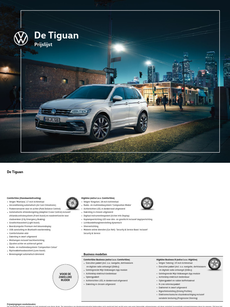 Preisliste Vw Tiguan