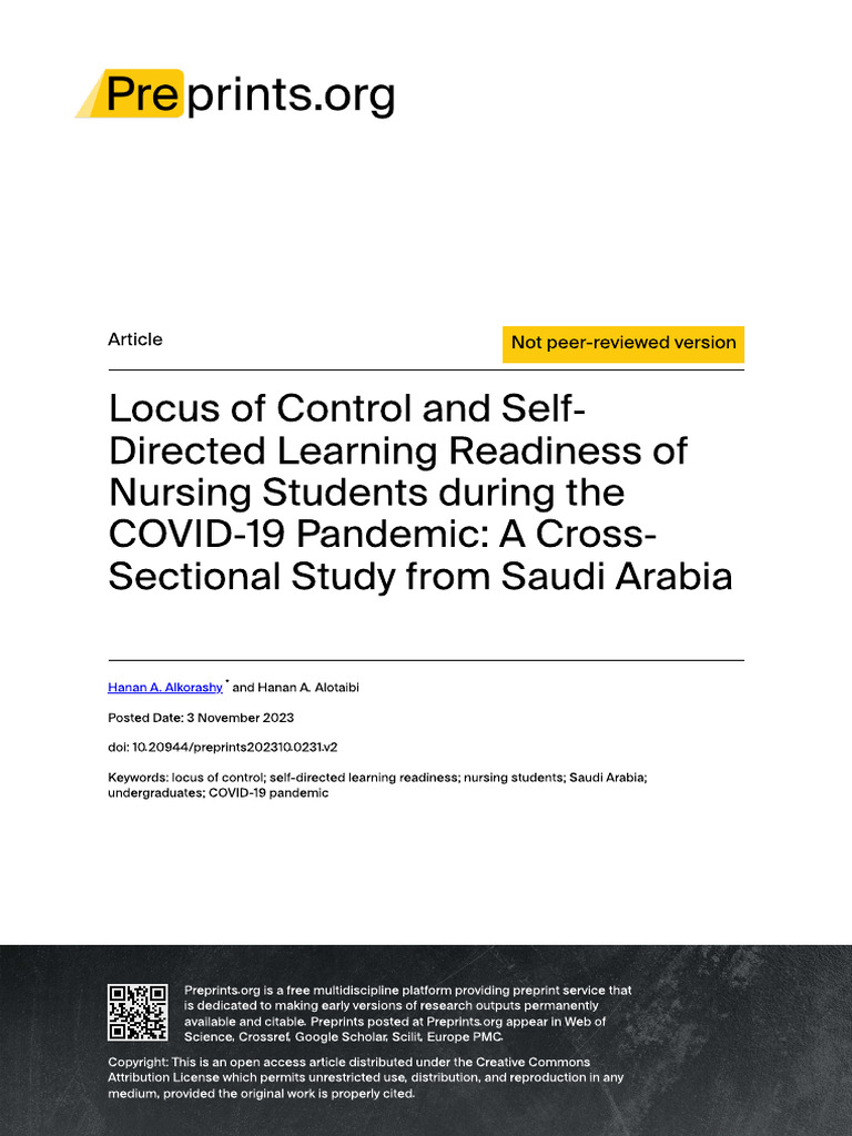 Locus of Control and Self-Directed Learning Readin | PDF | Business ...