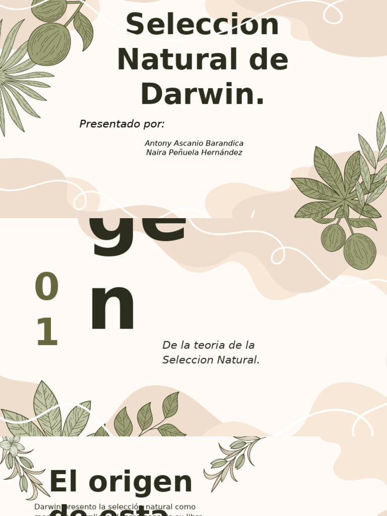 Teoría de la Selección Natural y Evolución | PDF | Seleccion natural ...