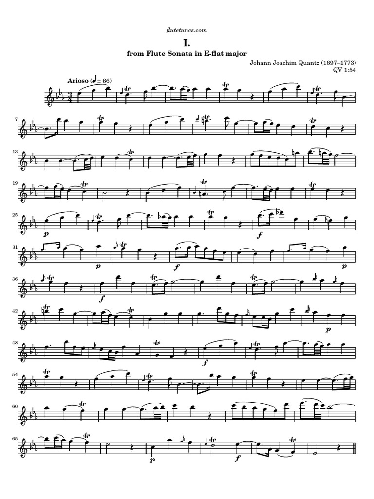 Quantz flute sonata qv 1 54 i arioso pdf