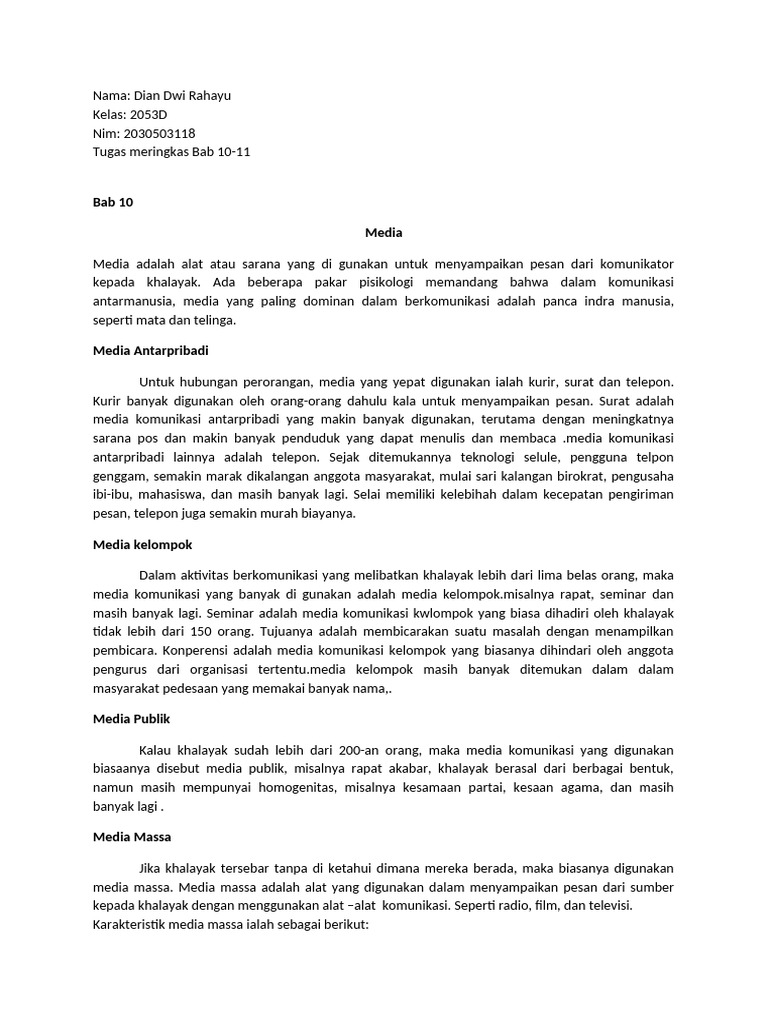Media dan Rintangan dalam Komunikasi | PDF | Ilmu Sosial
