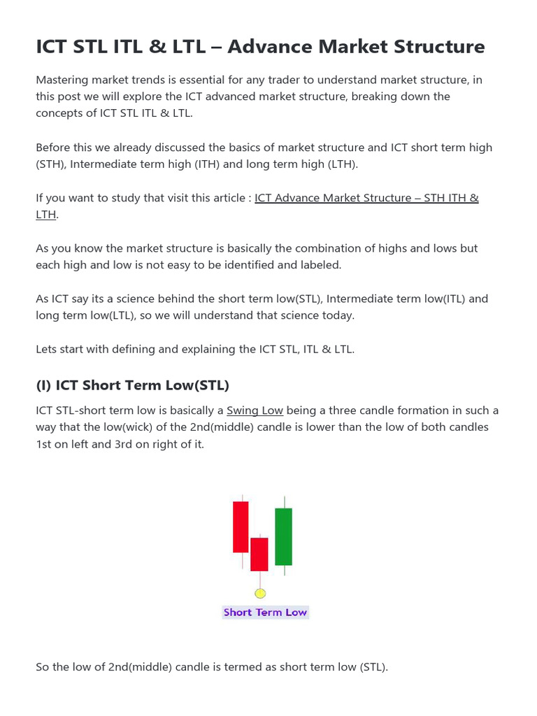 ICT STL ITL & LTL – Advance Market Structure PDF Download | PDF ...