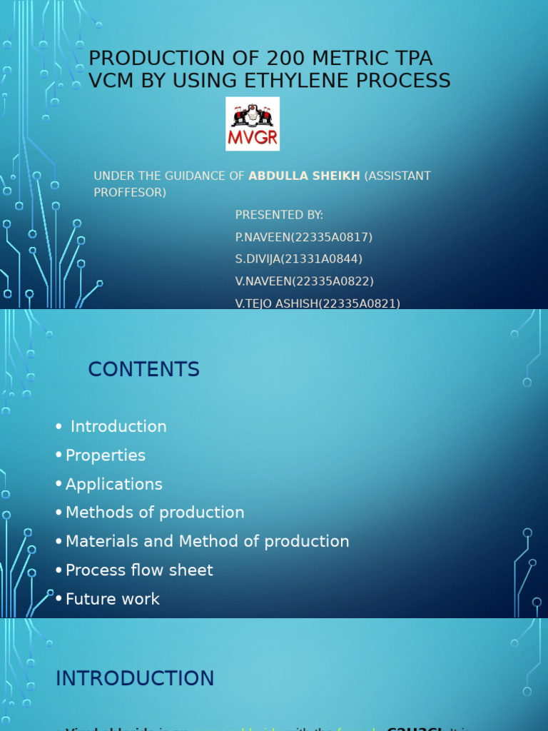 Ethylene Process for VCM Production | PDF | Polyvinyl Chloride | Materials