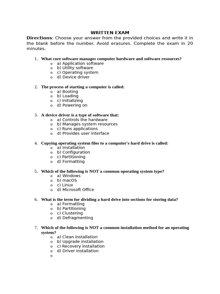 9 Written Test ESTRELLA (NEW) | PDF | Installation (Computer Programs ...