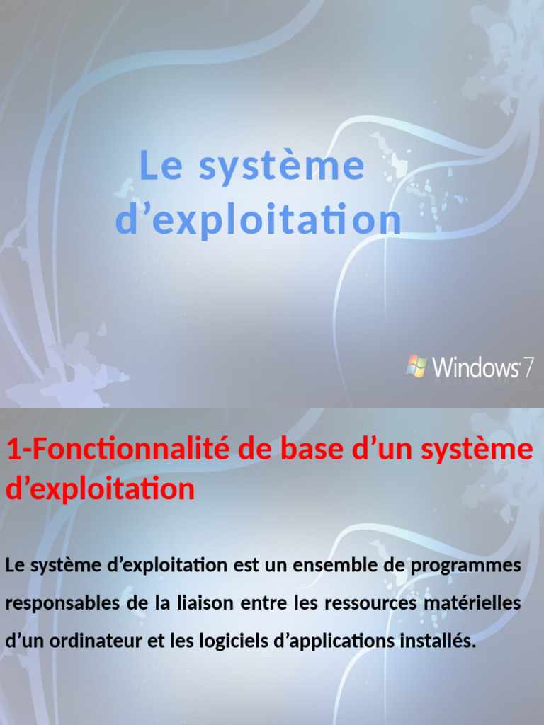 Guide complet sur les systèmes d'exploitation | PDF | Système d ...