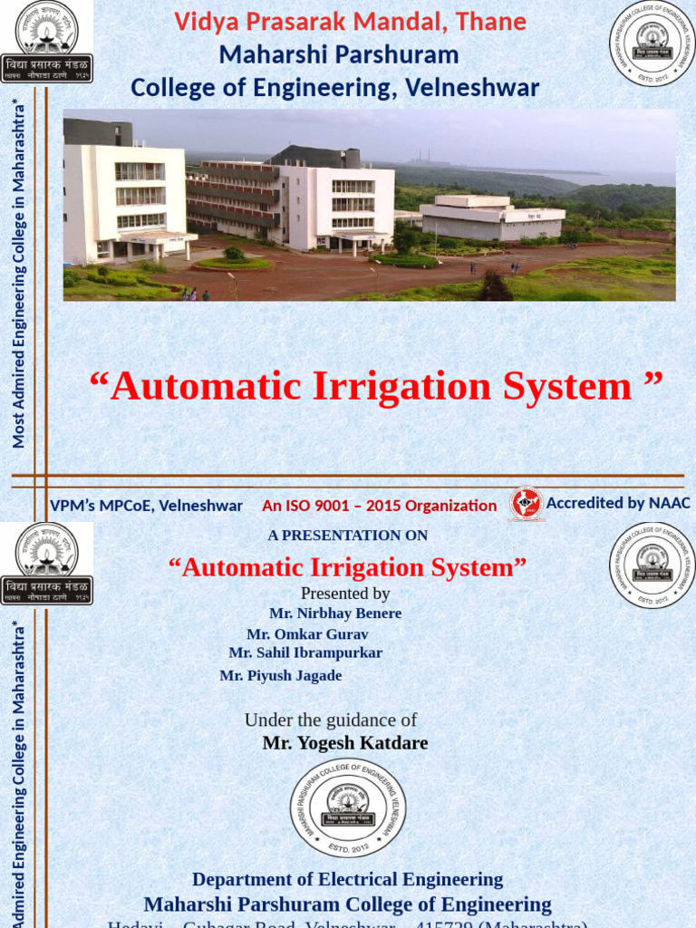 Automatic Irrigation System Project | PDF | Internet Of Things ...