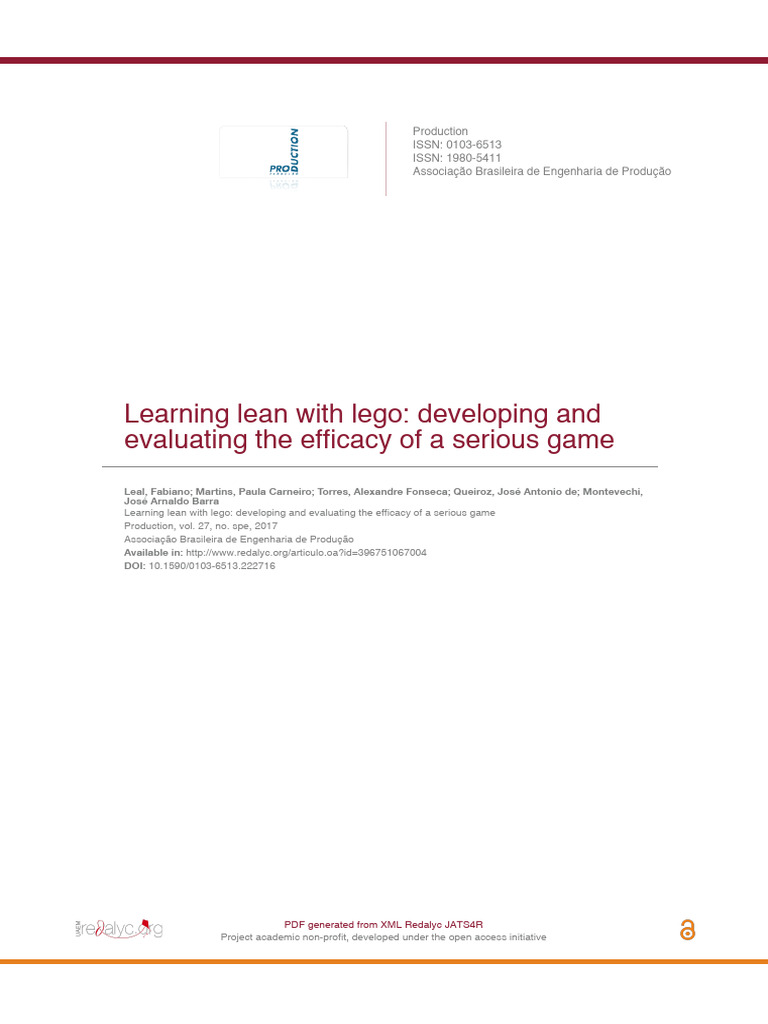 Lean Learning with LEGO: Game Efficacy Study | PDF | Lean Manufacturing ...