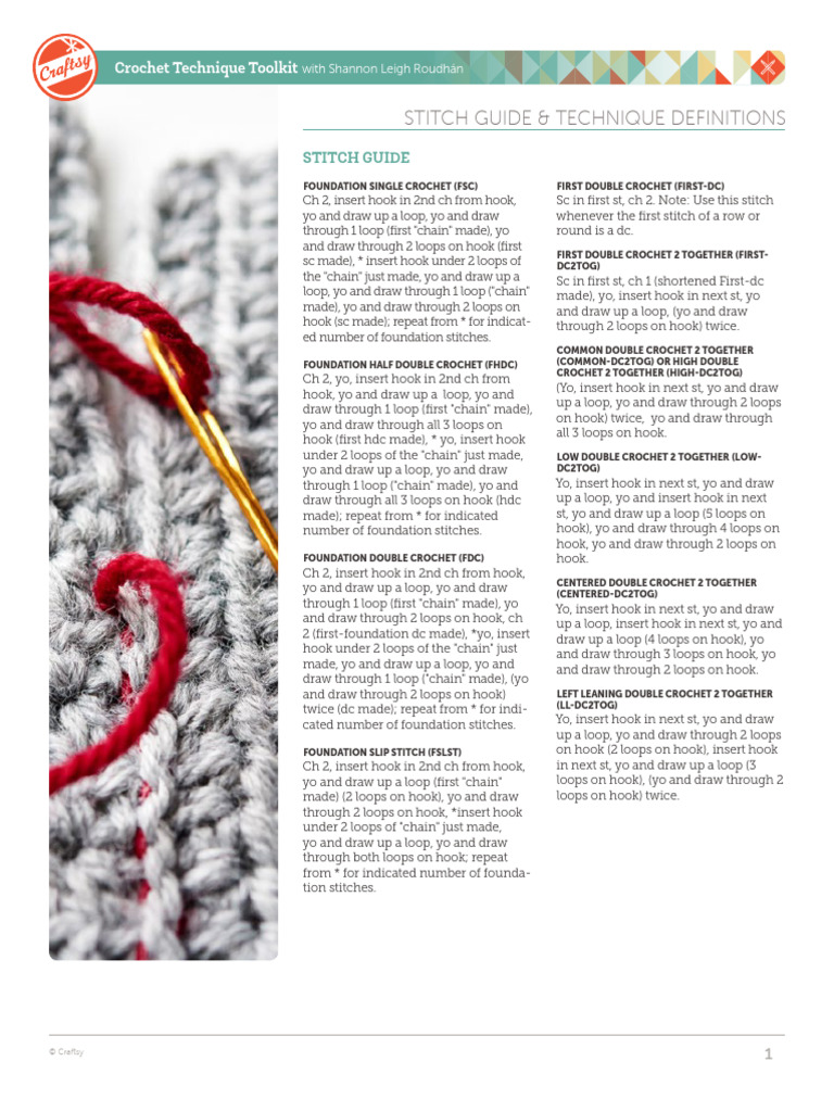 Crochet Technique Toolkit | PDF | Crochet | Yarn
