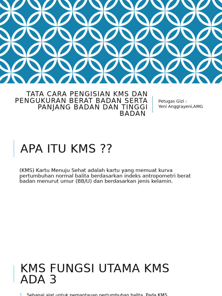 Pengisian dan Pengukuran KMS Balita | PDF | Kesehatan Holistik | Gaya Hidup