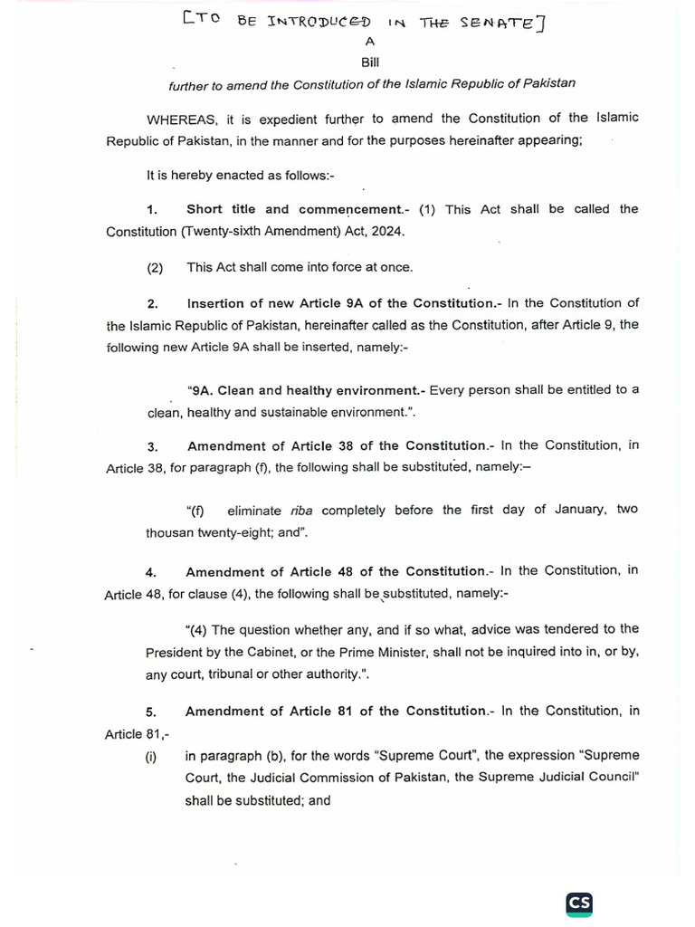 Draft of The 26th Constitutional Amendment PDF