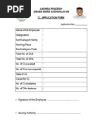 GSWS Casual Leave Application Form | PDF