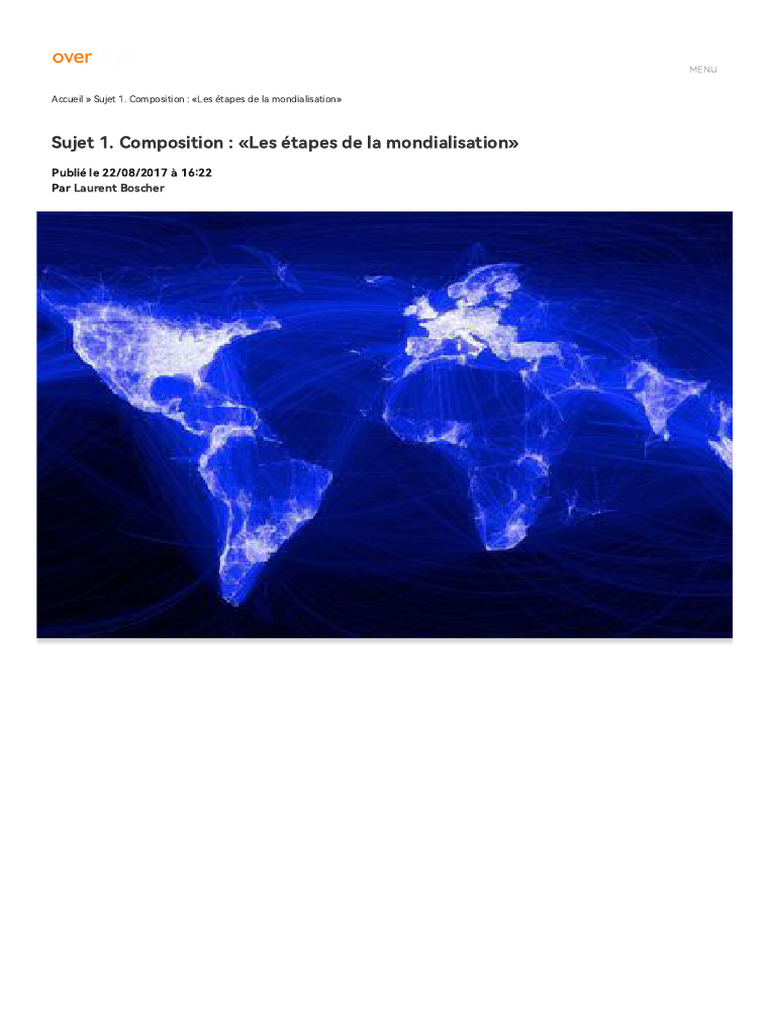 Les étapes de la mondialisation | PDF | Globalisation | Accords de ...