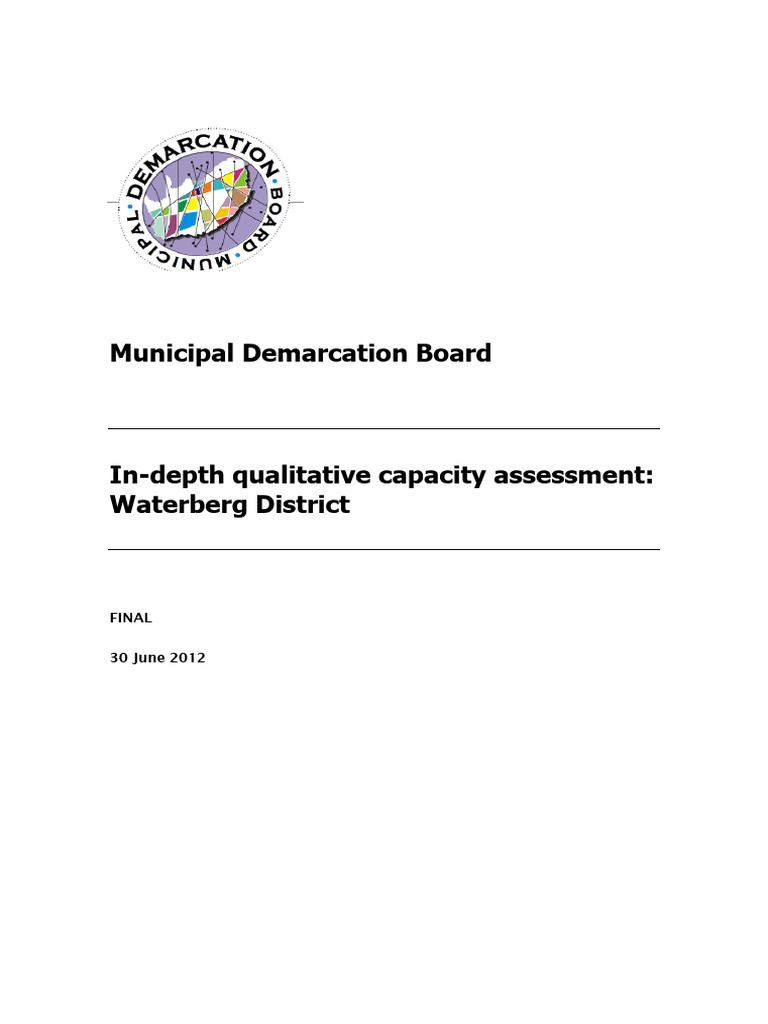 Waterberg DM Report 20120630 FINAL | PDF | Focus Group | Waste Management