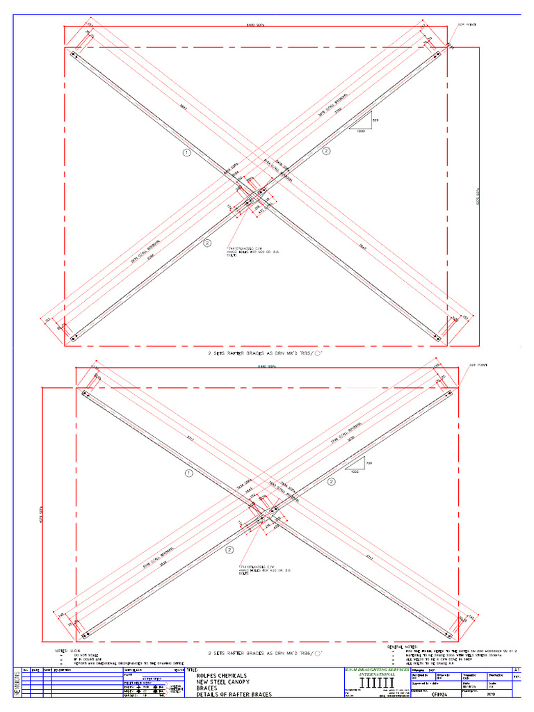 m19 Rafter Braces Details-Model | PDF