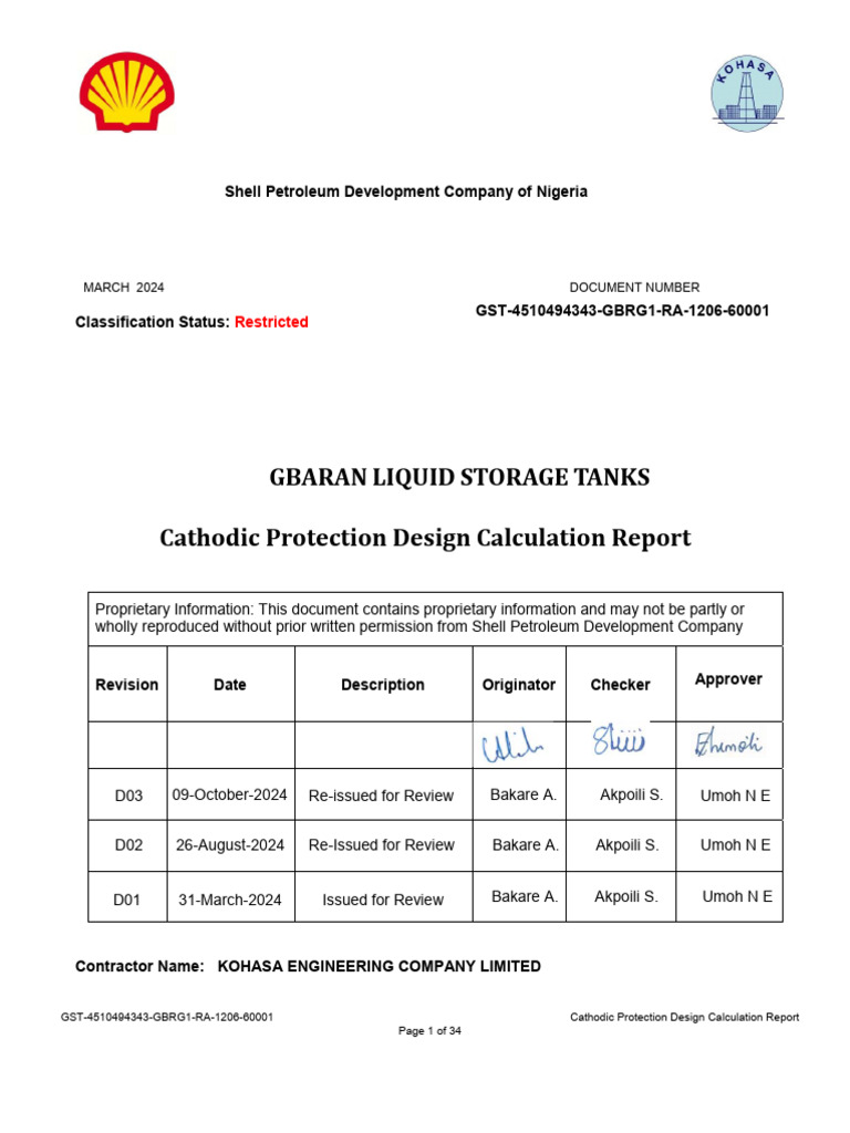 Cathodic Protection Design Report | PDF | Anode | Corrosion