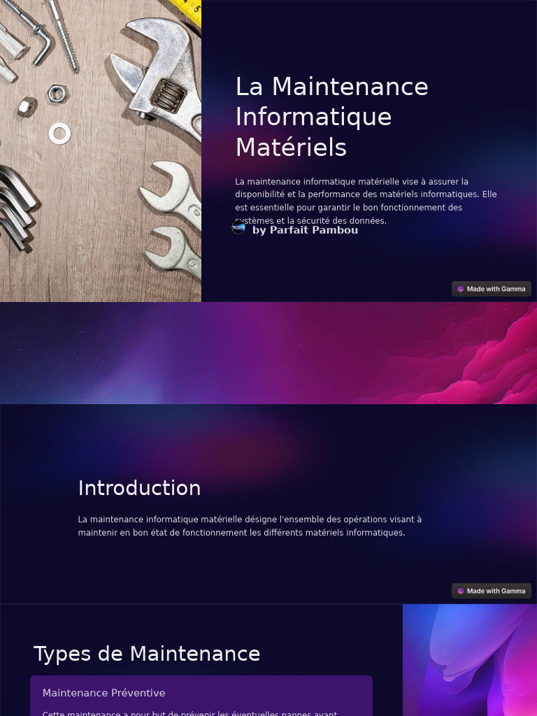 Maintenance Informatique Matérielle | PDF | Informatique | Sécurité