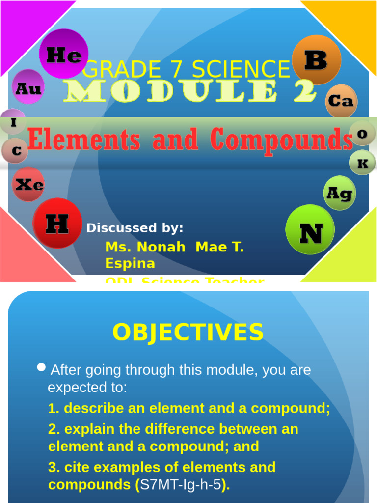Module 2elements and Compounds 201026052044 | PDF | Metals | Ph