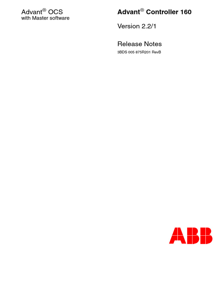 3BDS005875R201B - en - Release - Notes - AC160 - Version - 2 - 2 - 1 ...