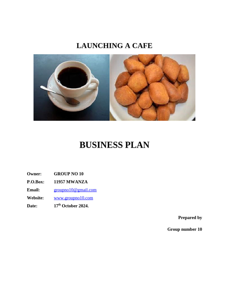 Kitumba Cafe Business Plan Overview | PDF | Meal | Restaurants