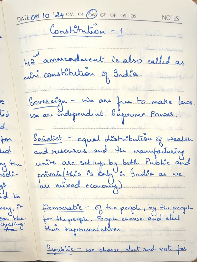 Constitutional Law - 9 Oct 2024 | PDF