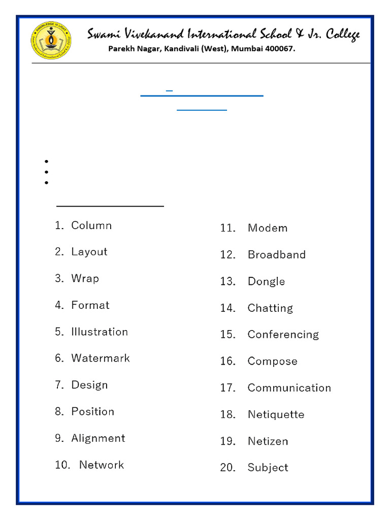 Grade IV SA1 Syllabus Update 2024 | PDF | Career & Growth