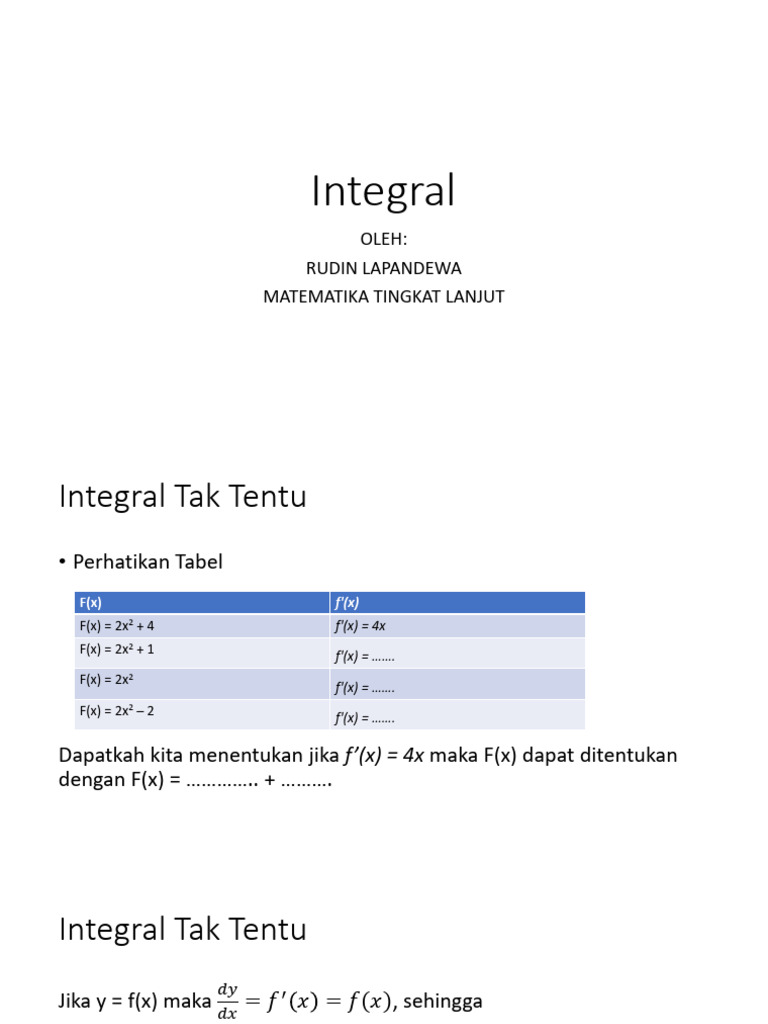 Materi Integral Pdf
