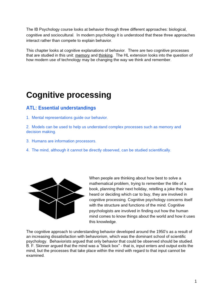 Cognitive Psychology: Understanding Behavior | PDF | Memory | Cognition