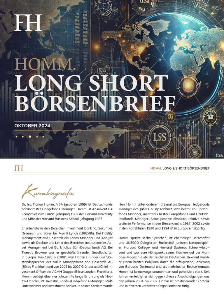 10 Homm Boersenbrief 2024 Oktober | PDF