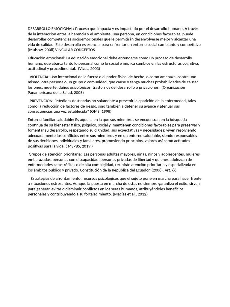 Desarrollo Emocional y Prevención Infantil | PDF | Las emociones ...