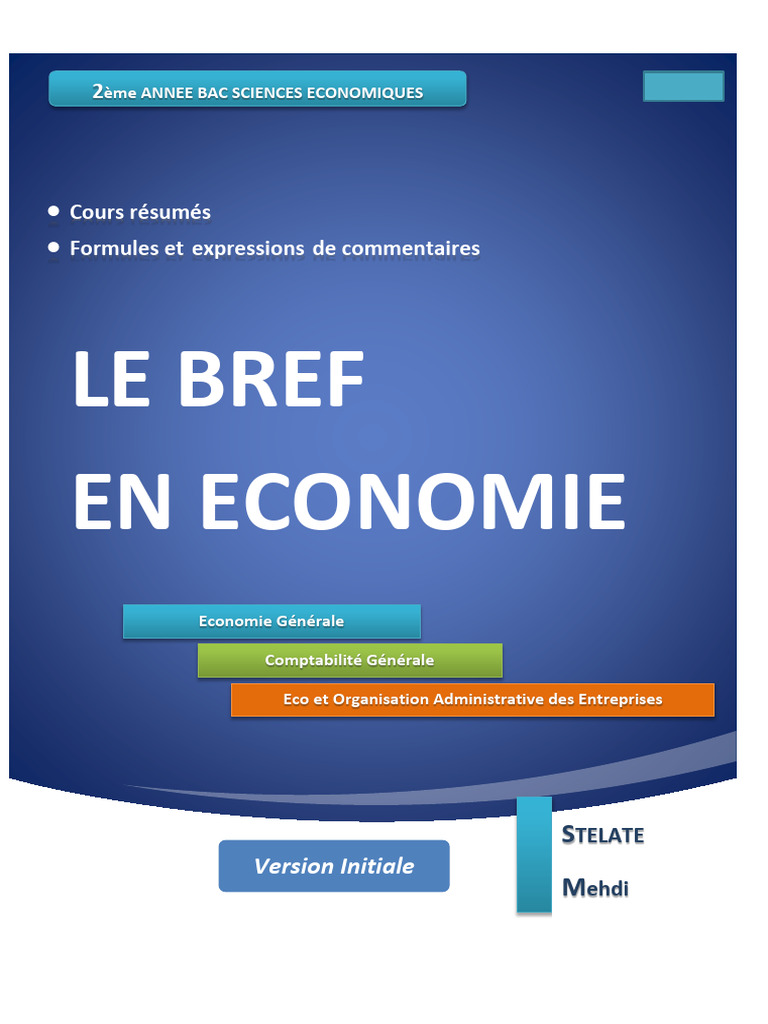 Bac 2 Èconomie Book | PDF | Produit intérieur brut | Inflation
