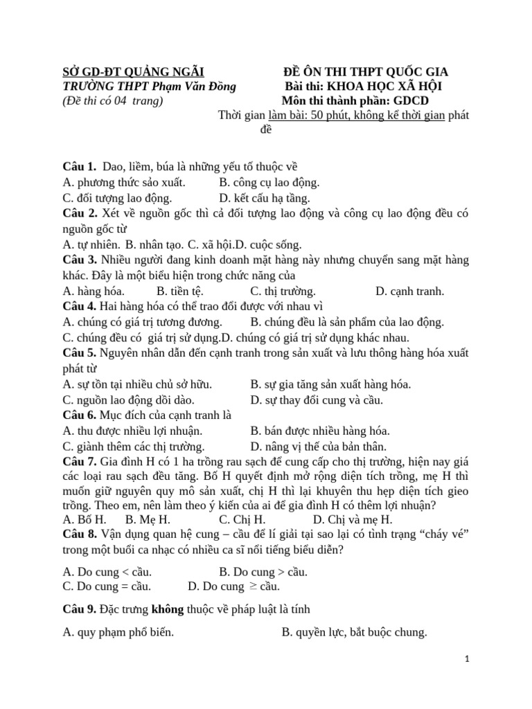ÔN THI GDCD TUẦN 29 | PDF