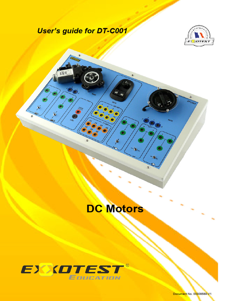 DC Motors: User's Guide For DT-C001 | PDF | Electric Motor | Electricity