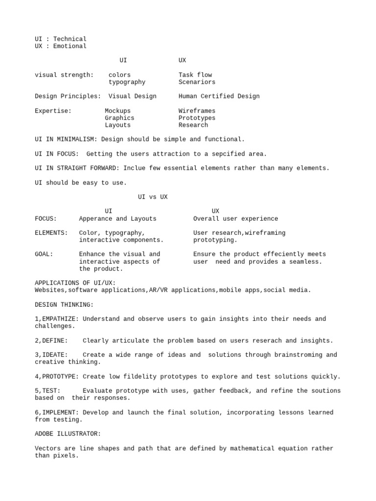Uiux Shortest Notes Pdf Software Computer Graphics