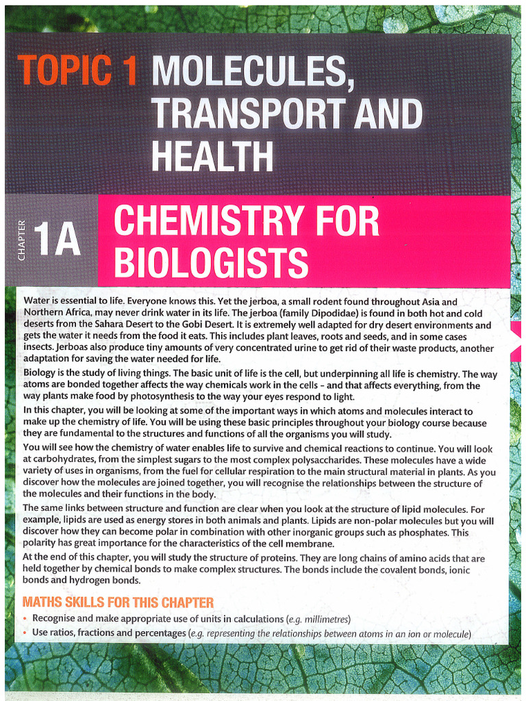 Edexcel International A Level Biology Student Book 1 2 | PDF
