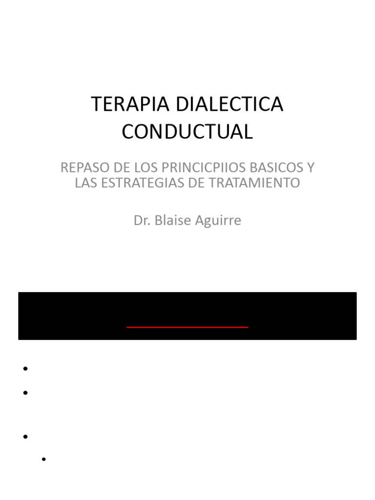 TDC Principios Basicos y Estrategias de Tratamiento (B Aguirre) | PDF ...