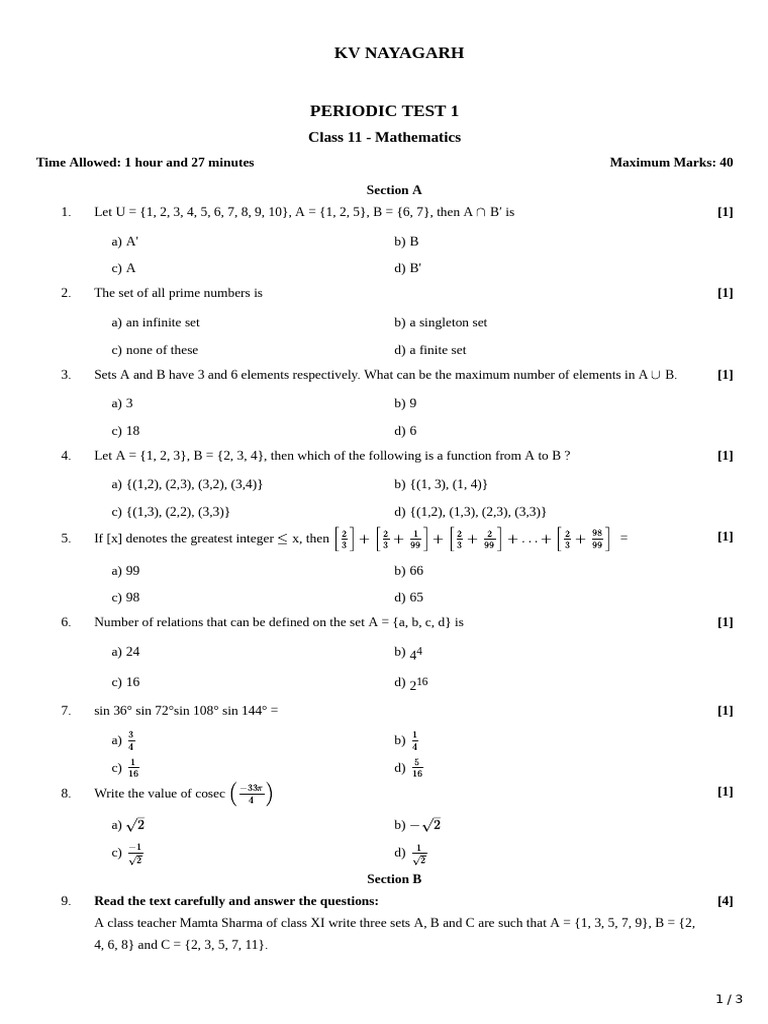 Class Xi Maths Exercise 8.3