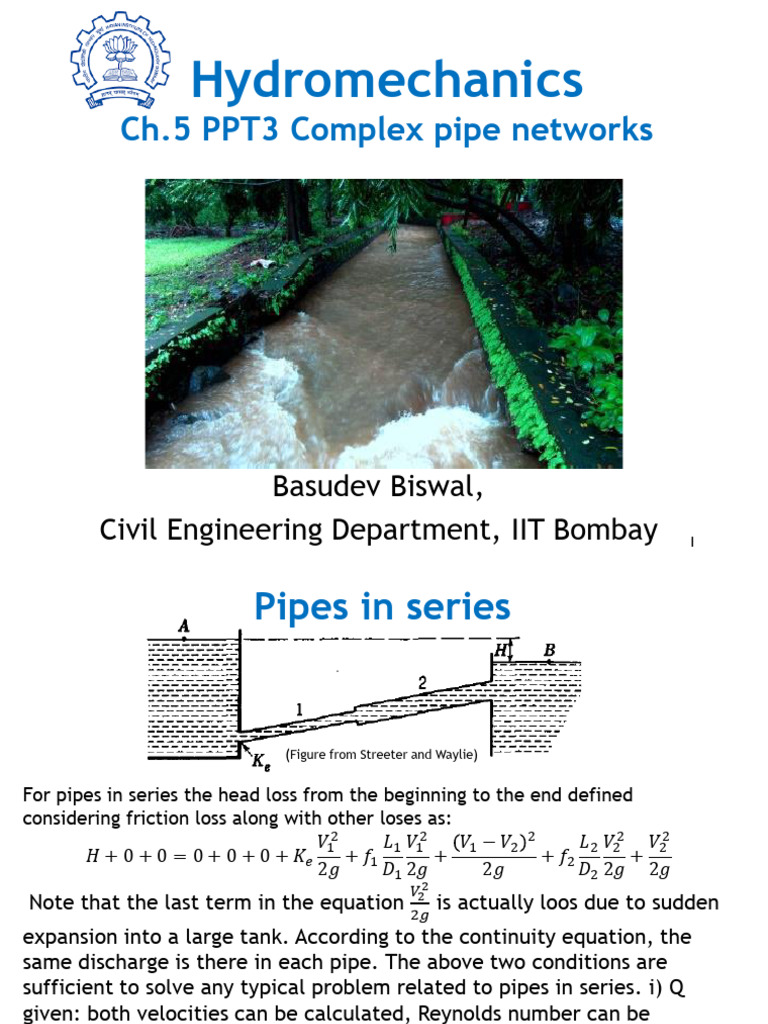 Head Loss in Parallel Pipe Systems | PDF | Pump | Dynamics (Mechanics)
