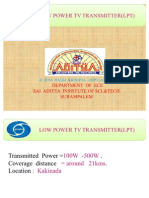 Slides On Low Power TV Transmitter