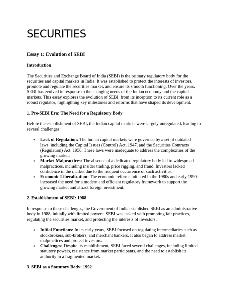 SECURITIES | PDF | Insider Trading | Corporate Governance
