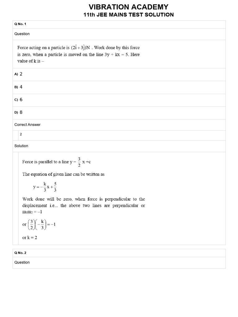 11th Jee Mains Test Solution 17-10-2024 | PDF | Teaching Methods ...