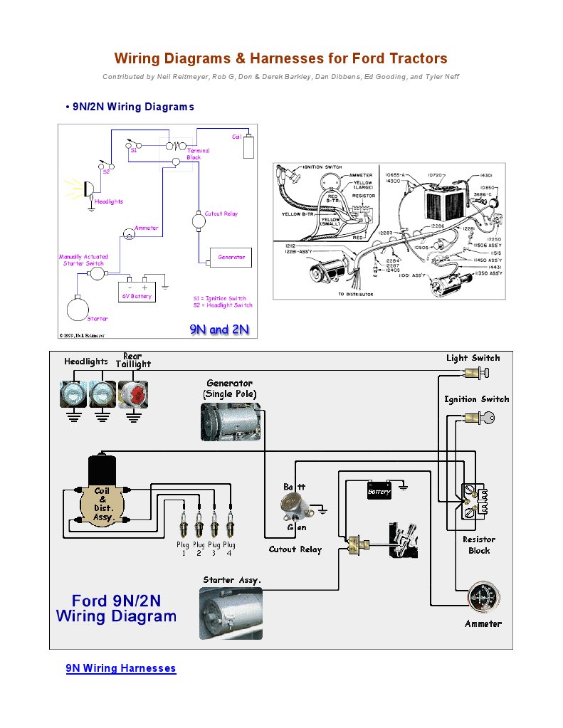 Wiring Diagrams For Ford Tractors | PDF