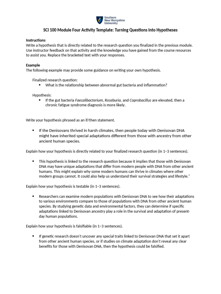 Sci 100 Module Four Activity Pdf